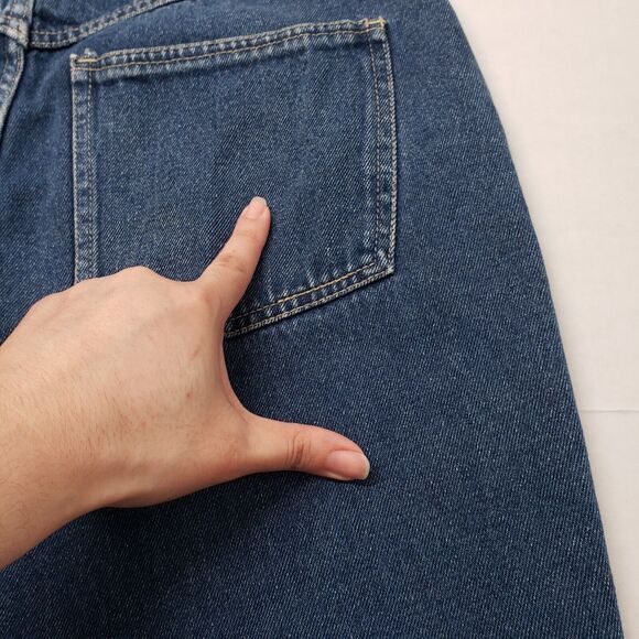 Vintage Adriana Sport Flare Jeans Women 28x30 Blue Fringe High Waisted 80s Boho - Picture 10 of 16